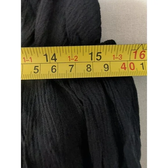 Rhea Womens Small/Medium Black Maxi Dress Sleeveless Deep V Neck Empire Waist - Picture 9 of 10